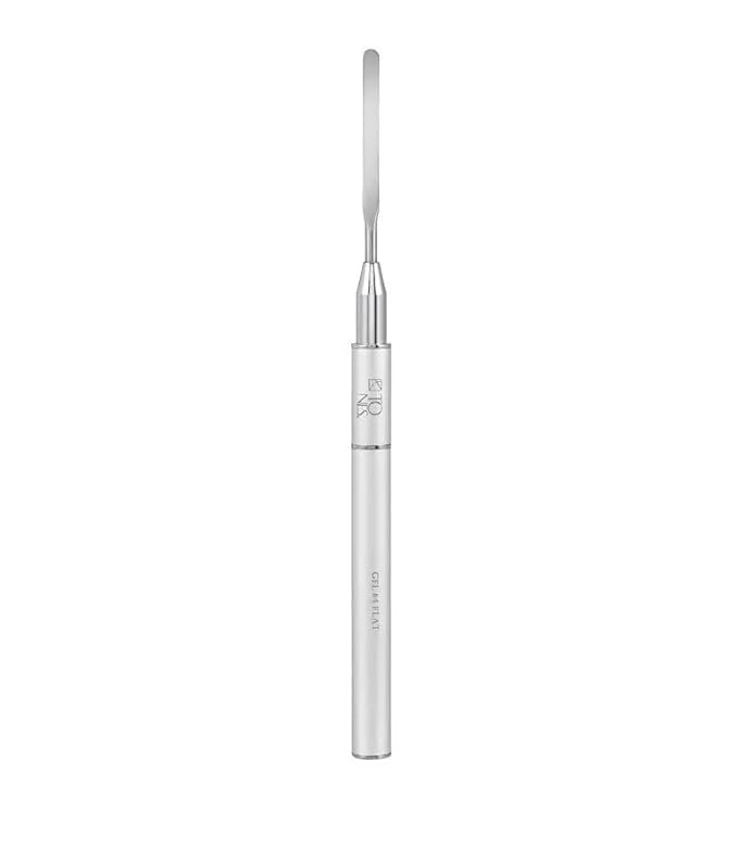 Tones Twin Head Nail Art Gel Brush - Kolinsky Sable Hair - Ultra Precise Nail Sculpting & 3D Art (#4 Flat & Spatula)