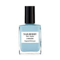 Nailberry L'Oxygéné Oxygenated Nail Lacquer | Charleston | Pastel Powder Blue Opaque Polish | UV Protected Long-Wear Nail Polish | 12-Free | Vegan | Certified Halal | Cruelty & Gluten Free | 15 ml