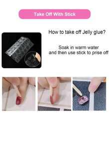 10PCS Luxury Handmade Press On Nails Nude Gradient Cat's Eye with Pearl Bow & Sparkling Rhinestones for Wedding & Party Reusable Almond Fake Nails Design For Women and Girls (L01, S)