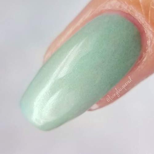 duri Nail Polish, 776 Peace And Love, Golden Shimmer Mint Green, Full Coverage, 0.45 Fl Oz