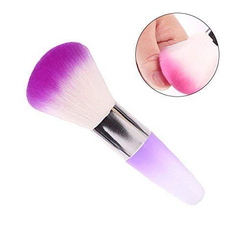 Dust Powder Nail Brush Set, 2 Pieces Soft Powder Brush Nail Arts Dust Remover Cleaner Brush for Acrylic and Makeup Powder Blush Brushes