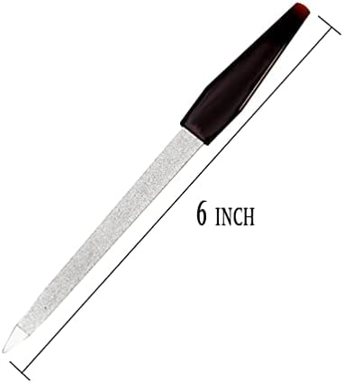 Pinkee's (2 Pack) 6 inch Stainless Steel Metal Nail File for Fingernails, Toenails, Scraping, Strengthening, Finger Manicure File