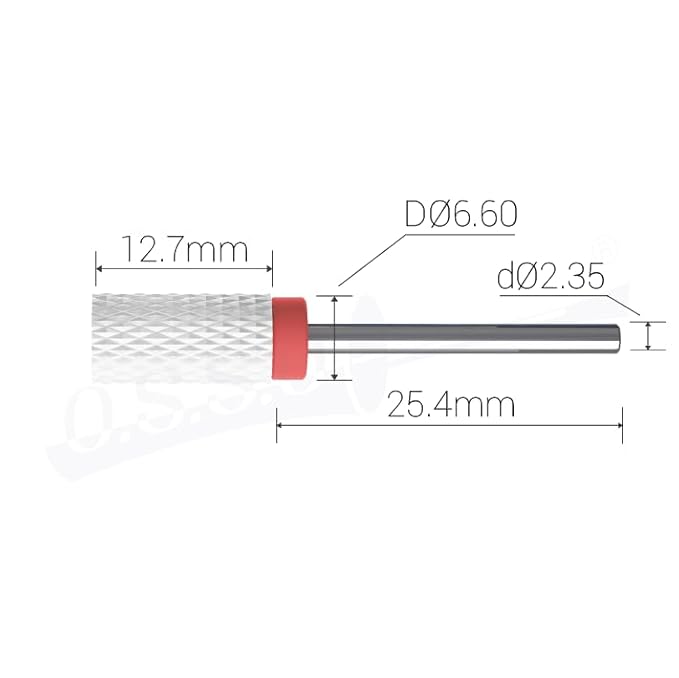 Ceramic Nail Drill Bit Barrel, Fine