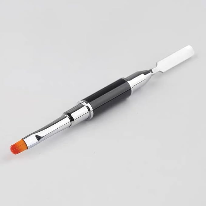 5Pcs Nail Art Tools - Resin Nail Art Palette, 1 Polygel Brush Picker Brush, 3 Nail Art Painting Brushes, Nail Polish Mixing Palette Double-Ended Pen Nail Liner Brush Nail Drawing Brushes
