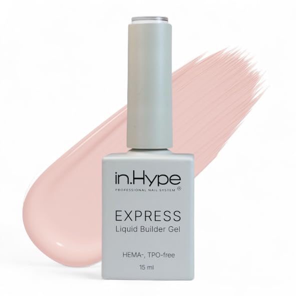 IN.HYPE Express Structure/Liquid Builder Gel/Hard Gel in a Bottle (BIAB) Hema, TPO- free for Nail Enhancing/Overlays/Strengtenning (Haze 2)