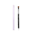 French Manicure Brush -Two Way Sable Nail Art Brush with Dotting Tool for Manicure Cuticle Clean Up Nail Art Design- Professional Nail Salon Quality Brush, Nail Dotting Pen (12#)