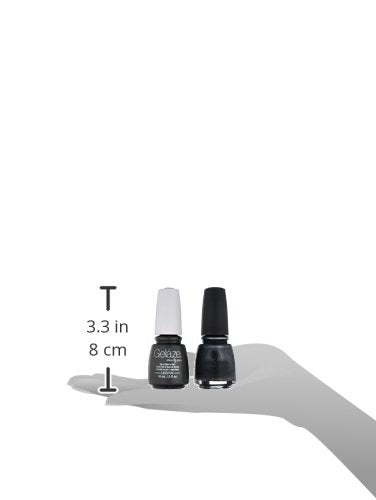China Glaze Gelaze Tips and Toes Nail Polish, Black Diamond, 2 Count
