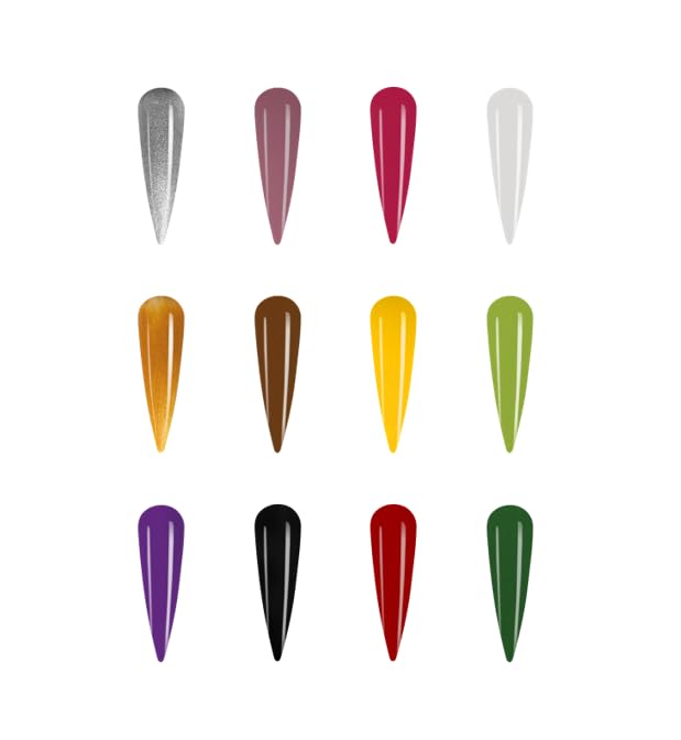 TONES 12 Colors Nail Gel Painting Kit, Gel Polish for Nail Art Design & Nail Salon, Gel Polish Nail Art for Salon Home DIY Manicure, UV/LED Curing Required (5 mL / 0.17 fl oz x 12)
