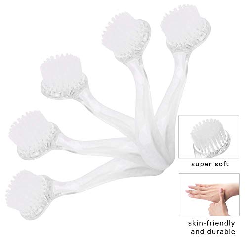 5pcs Soft Nail Dust Cleaning Brush Acrylic Gel Nail Art Powder Removal Brushes Manicure DIY Nails Tool(White)
