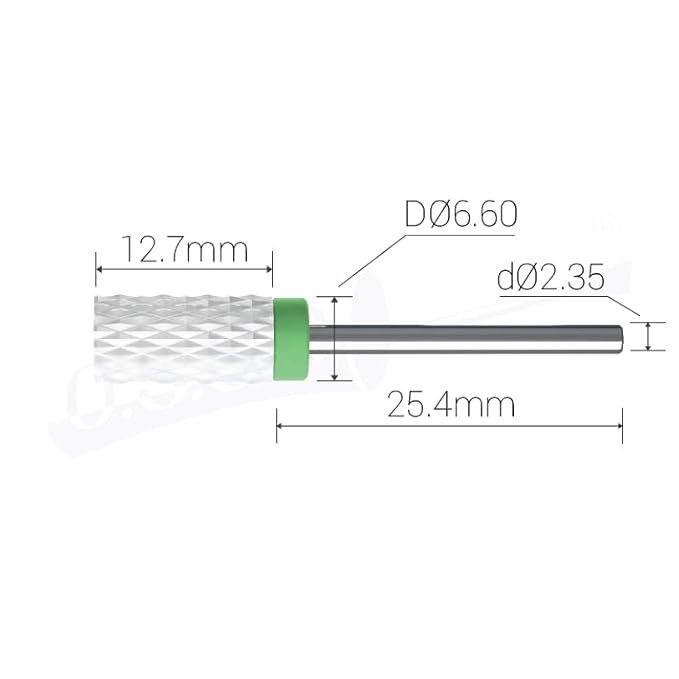 Ceramic Nail Drill Bit Barrel, Coarse
