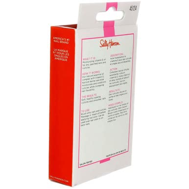 Sally Hansen Vitamin-E Nail & Cuticle Oil 0.45 Ounce (13.3ml) (3 Pack)