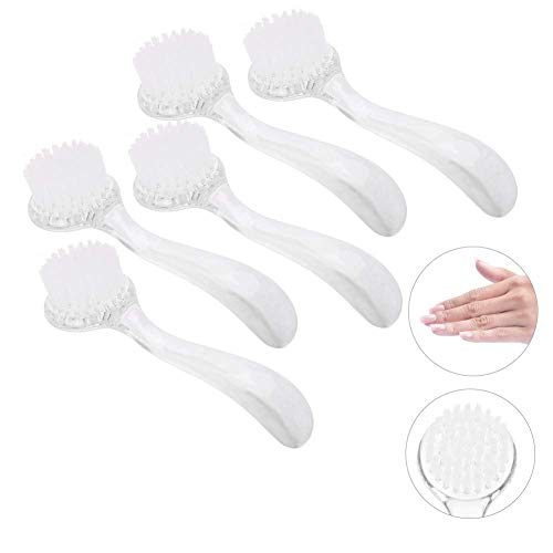 5pcs Soft Nail Dust Cleaning Brush Acrylic Gel Nail Art Powder Removal Brushes Manicure DIY Nails Tool(White)