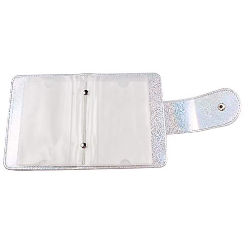20Slots Nail Stamping Plate Case Holographic Nail Art Image Holder Rainbow Laser Design Rectangular Nail Art Plate Organizer For Large Size 6X12CM Nail Art Plates (Silver)