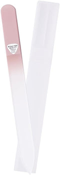 Bona Fide Beauty Czech Glass Nail File for Natural Nails (Raspberry) - Fine Grit (180/240) Etched Crystal Fingernail File with Clear Case. Ideal Gift for Women.