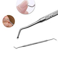 Stainless Steel Armor Remover Paronychia Cuticle Pedicure Double Head Nail Groove Scoop Tick Orthodontic Nail Toenail Toenail Pick Tool, Remove Dirt From Your Nails