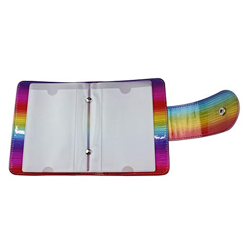 20Slots Nail Stamping Plate Case Holographic Nail Art Image Holder Rainbow Laser Design Rectangular Nail Art Plate Organize for Large Size 6X12CM (Rainbow)