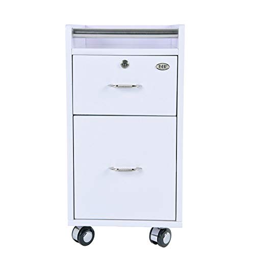 DIR Beauty Spa Pedicure, Manicure Roller Cart, Pedi, Mani Trolley Cart, White