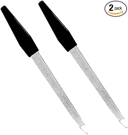 Pinkee's (2 Pack) 6 inch Stainless Steel Metal Nail File for Fingernails, Toenails, Scraping, Strengthening, Finger Manicure File