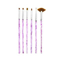 6pcs Spiral Nail Brushes Nail Art Painting Drawing Pen Brush Tips Tools Set