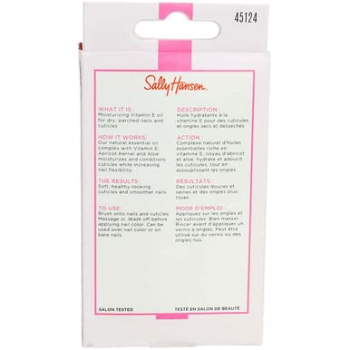 Sally Hansen Vitamin-E Nail & Cuticle Oil 0.45 Ounce (13.3ml) (3 Pack)