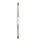 Tones Twin Head Nail Art Nylon Gel Brush - 100% Kolinsky Sable Hair Brush for Acrylic Nails - Ultra Precise Nail Sculpting and 3D Nail Art Brush (#4 Flat & #6 Oval)