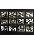 ALLYDREW 50 Sheets White Flowers & Bows with Gold Rhinestone Nail Stickers Nail Art 3D Nail Decals