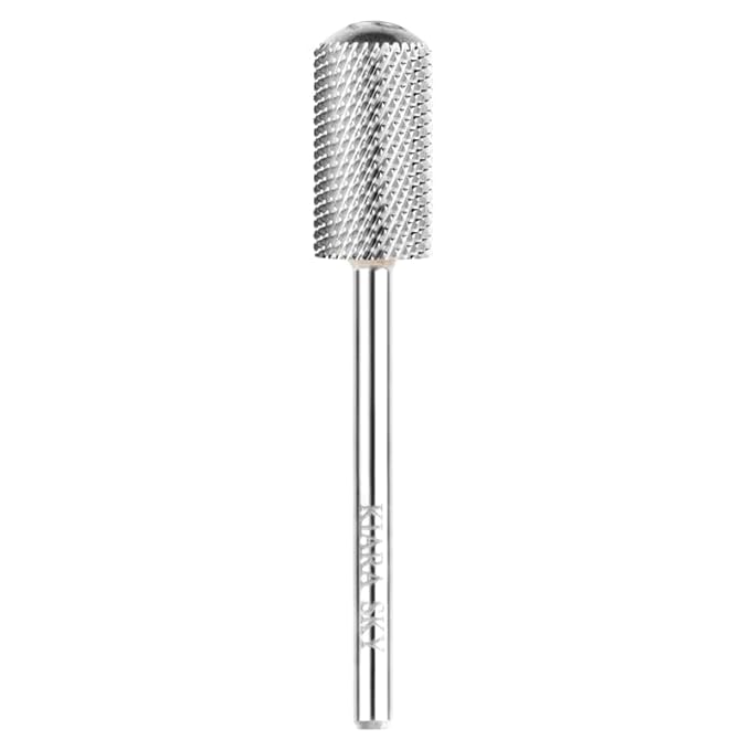 Kiara Sky Large Smooth Top Medium Universal Nail Drill Bit for E-file | with Safety Edge for Cuticle and Nails Care | Non-Coated