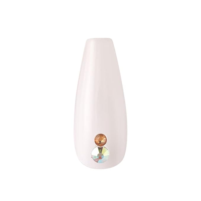 KISS Jelly Fantasy On-Trend Translucent, Long Sculpted Press On Fake Nails Kit, Style “Jelly Pop”, with Pink Gel Glue, Mini File, Manicure Stick, & 28 Glue On Nails