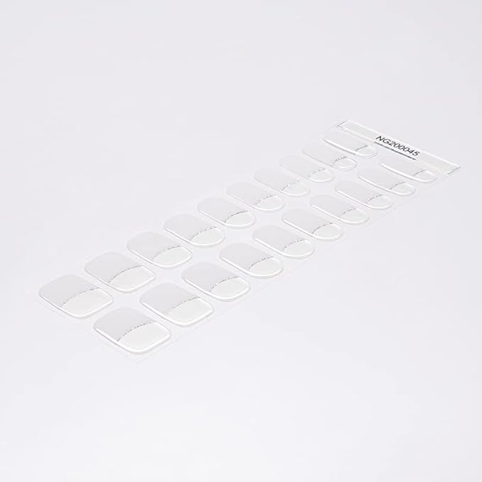 Semi Cured Gel Nail Strips White French Tip Gel Nail Wraps Gift for Women UV Light Required Nail Art Stickers Pegatinas Uñas Nail Decals Nails Sticker