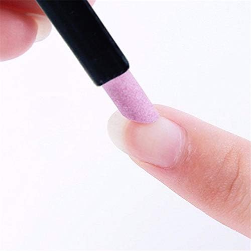 Yimart 5PCS Stone Sanding Nail File Tools Nail File Cuticle Remover Trimmer Buffer Pedicure Pen Washable Manicure Tool Nail Salon Makeup Cosmetic Tool (5PCS Stone Sanding)