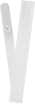 Bona Fide Beauty Czech Glass Nail File for Natural Nails (Guava Color), Fine Grit (180/240) Etched Crystal Fingernail File with Clear Case. Ideal Gift for Bridesmaids.