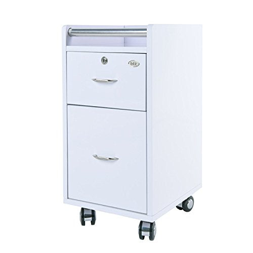 DIR Beauty Spa Pedicure, Manicure Roller Cart, Pedi, Mani Trolley Cart, White