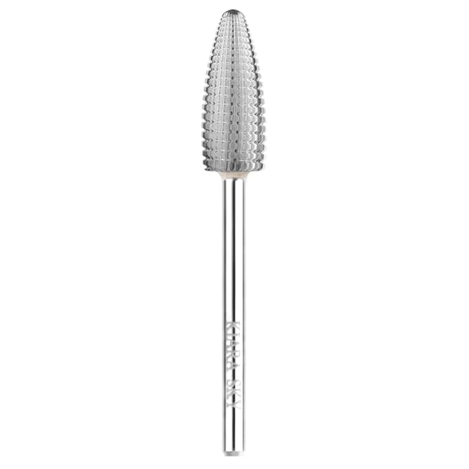 Kiara Sky Typhoon Fine Universal Nail Drill Bit for E-file | with Safety Edge for Cuticle and Nails Care | Non-Coated