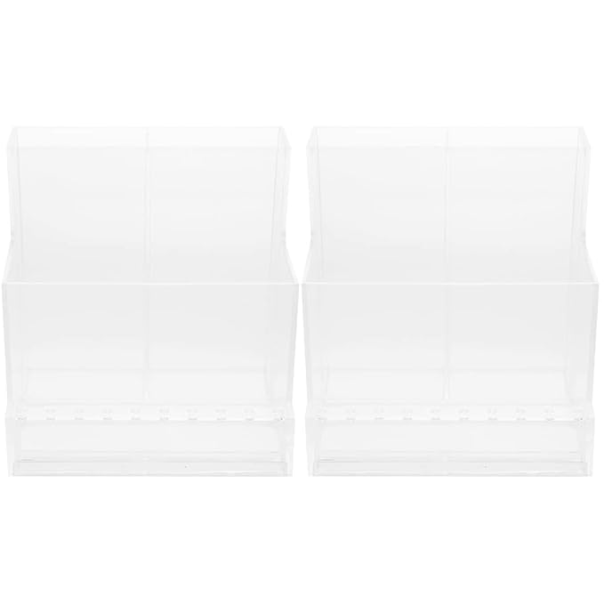 Beaupretty 2pcs Nail Drill Bit Holder Box Professional Nail Art Polishing Grinding Drill Bit Holder Display Storage Box Bit Case Organizer for Nails Transparent