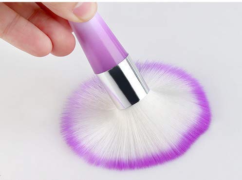 Dust Powder Nail Brush Set, 2 Pieces Soft Powder Brush Nail Arts Dust Remover Cleaner Brush for Acrylic and Makeup Powder Blush Brushes
