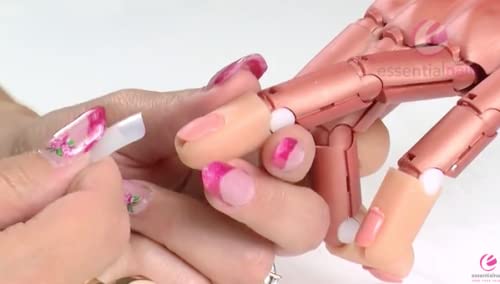 Nail Trainer® Practice Hand INCLUDES 6 Hour On-Line Competition Level Nail Art Tuition By A Champion Nail Artist, Nail Extensions, Nail Art Manicure Training Hand &100 Practice Nails
