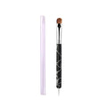 French Manicure Brush -Two Way Sable Nail Art Brush with Dotting Tool for Manicure Cuticle Clean Up Nail Art Design- Professional Nail Salon Quality Brush, Nail Dotting Pen (18#)