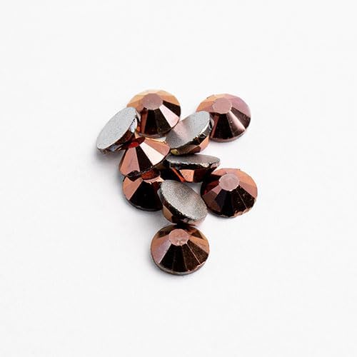 2880pcs Crystal Lane ss12 (3mm) Metallic Rose Gold Rhinestones Flat Backs, Round Glass Gemstone Embellishments