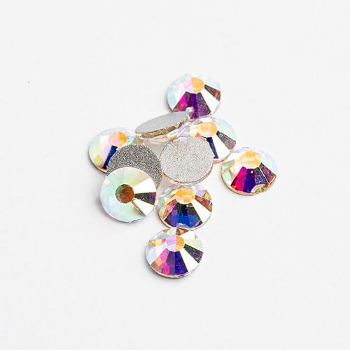 2880pcs Crystal Lane ss12 (3mm) Crystal Clear AB Rhinestones Flat Backs, Round Glass Gemstone Embellishments