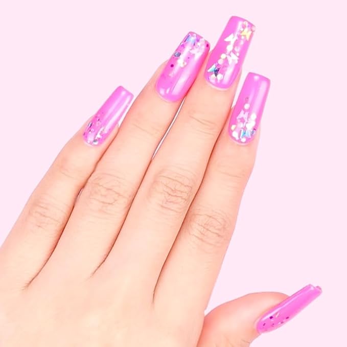 Kiara Sky Gelly Tips Starter Kit | Includes Prep, Primer, Builder, Top Coat, Tips | Square Medium