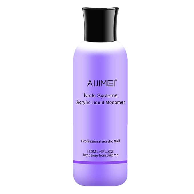 AIJIMEI Acrylic Monomer 120ml 4OZ Acrylic Liquid Monomer For AcrylicPowder AcrylicNailLiquidMonomer ForAcrylicNails AcrylicForNails Powders & LiquidsAcrylic NailPowder And Liquid