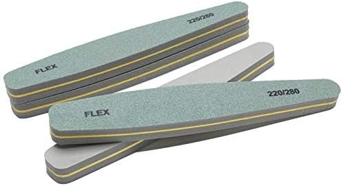 Nail Files Bufers 5pcs Nail File Buffer 220/280 Grit Diamond Nail Buffer Block Sponge Lime a ongle Sanding UV Gel Polishing Tools - (Color: 180-220)