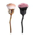 WOKOTO 2pcs Nail Art Dust Brushes For Acrylic Nails Powder Remover Rose Gold And Black Rose Soft Make Up Brushes Dust Cleaner Brush For Nail Trimming Cleaning Tools Foundation Brushes Set