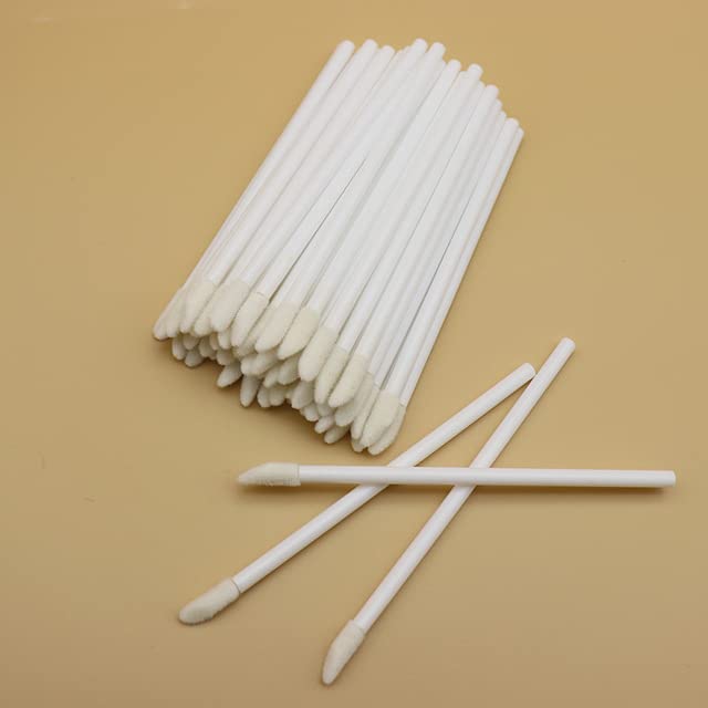 300 PCS Eyelash Extension Supplies Kit,Disposable Lash Spoolies Brushes Micro Swab Brushes Mascara Wand Lip Brushes for Eyelash Extension Tattoo Lipstick Applicatorr (White)