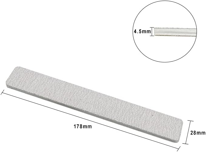Jumbo Nail File 50 PCS Professional Double Sided 80/80 Grit Nail Files Emery Board Zebra Manicure Pedicure Tool and Nail Buffering Files