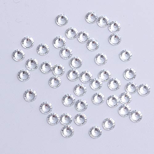 PrettyG 2880pcs SS20 Nail Crystals AB Nail Art Sparkly Round Flatback Rhinestones, Non-Self-Adhesive W-S20