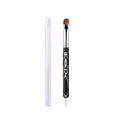 French Manicure Brush -Two Way Sable Nail Art Brush with Dotting Tool for Manicure Cuticle Clean Up Nail Art Design- Professional Nail Salon Quality Brush, Nail Dotting Pen (20#)