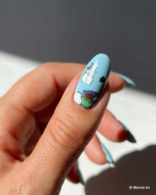 Deco Beauty Miffy in The Snow -Super Thin & Easy-to-Apply Nail Art with The Cutest Designs-Durable & Long-Lasting Nail Art Stickers & Decals for Women, for DIY at-Home Manicures & Salon-Quality Nails