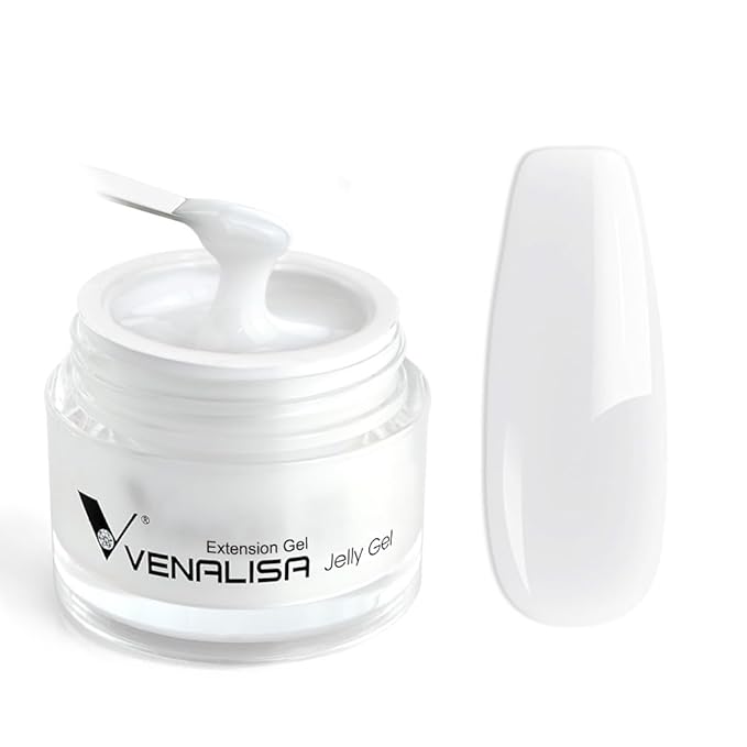 VENALISA Builder Nail Gel, 50ml Milky White Hard Gel for Nails Extension Gel Nail Polish Jelly Strengthener Gel Polygel Nail Art Manicure