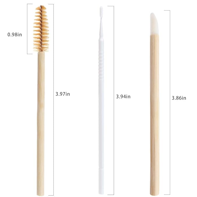 300 Pack Disposable Spoolies Brushes Sets Mascara Wand Lip Brushes Cotton Swab for Eyebrow Eyelash Extension Tattoo Lipstick Applicator